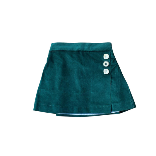 Birinit  Green Antique Velvet Skirt